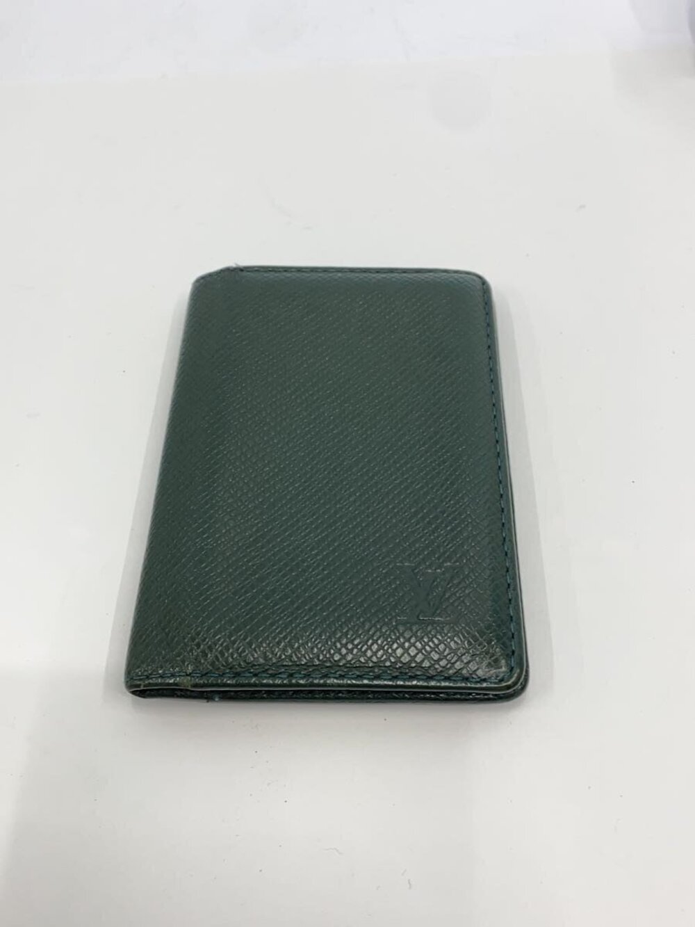 LOUIS VUITTON Organizer de Poche Taiga Leather Green